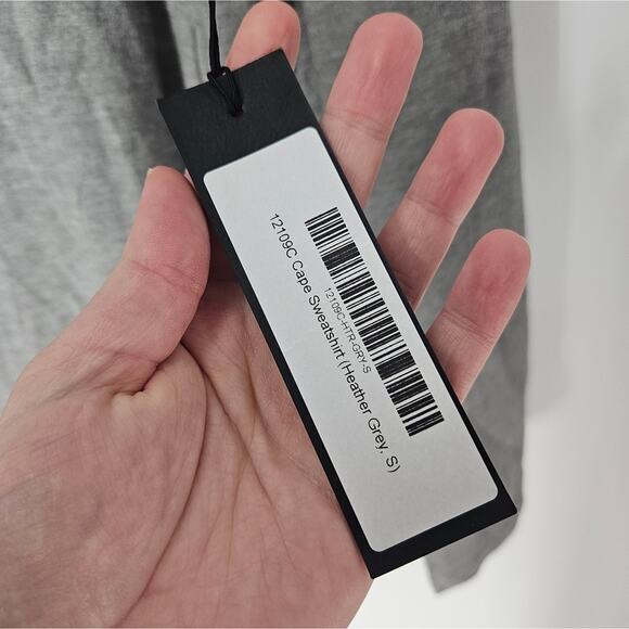 Kal Rieman Heather Grey Cape Sweatshirt S - Picture 6 of 10